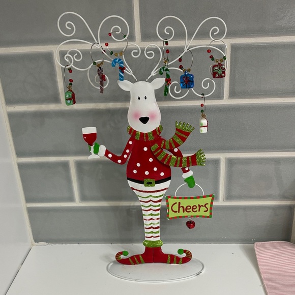 Pier 1 Other - Pier One reindeer decor with wine charms